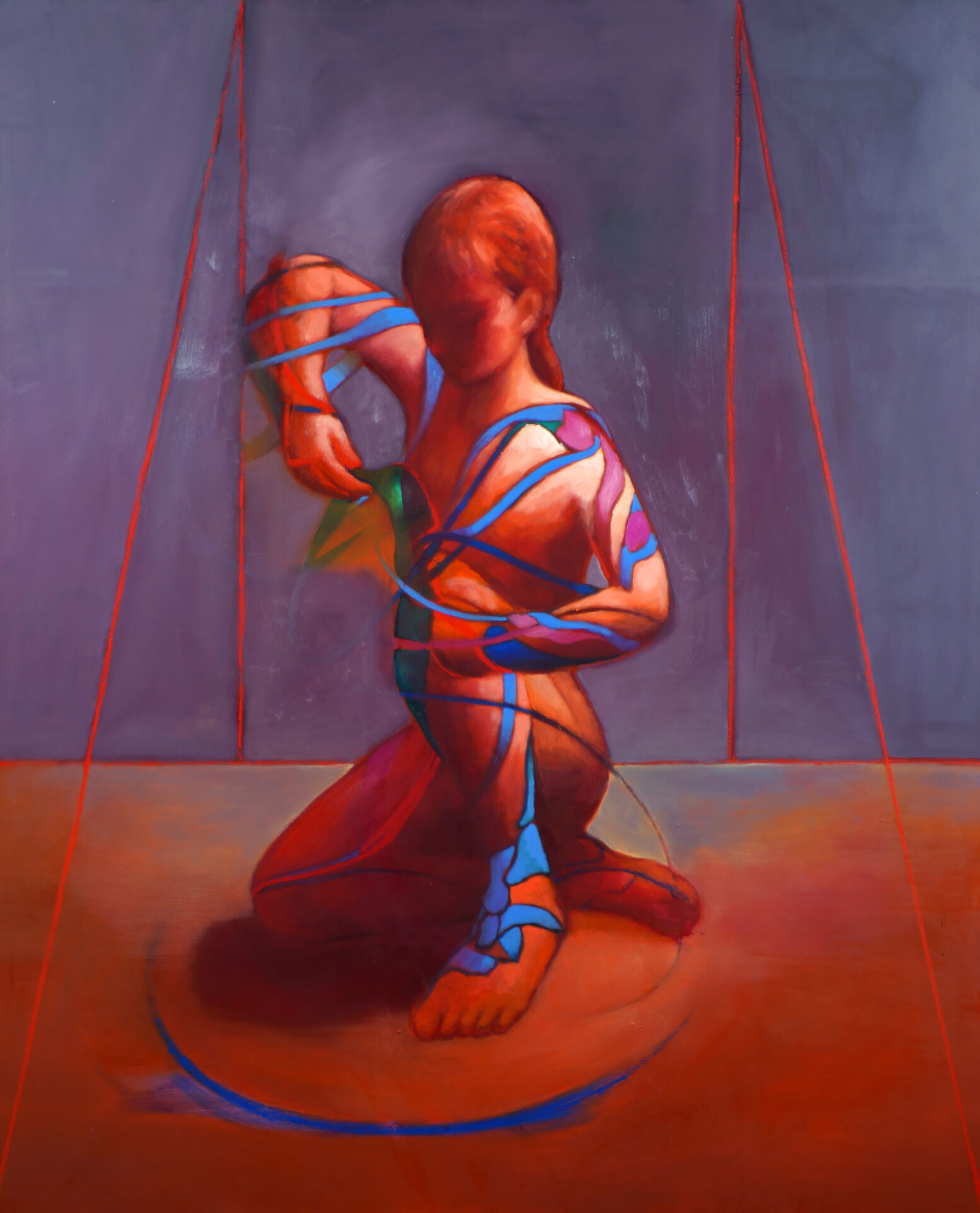 Daniel Beer, SCENIC 21-9, 240 x195 cm, Öl auf Leinwand, 2021