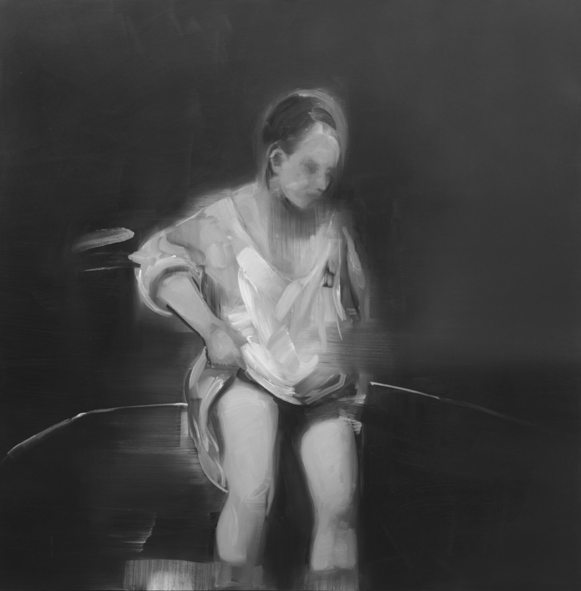 Daniel Beer DUTCH GIRL; 200 x 200 cm, Öl auf Leinwand, 2012