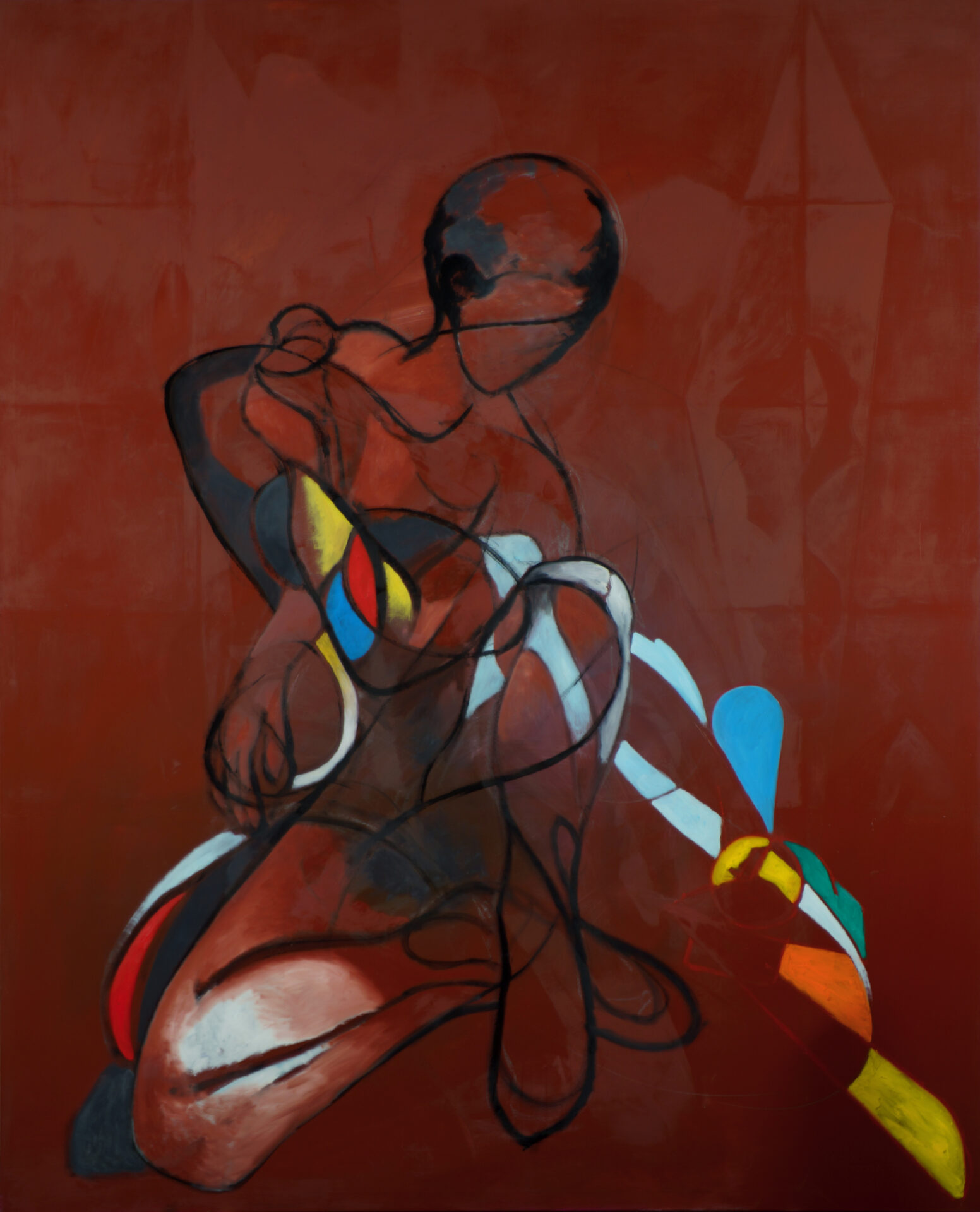 Daniel Beer, SCENIC 22-11, 240 x195 cm, Öl auf Leinwand, 2022