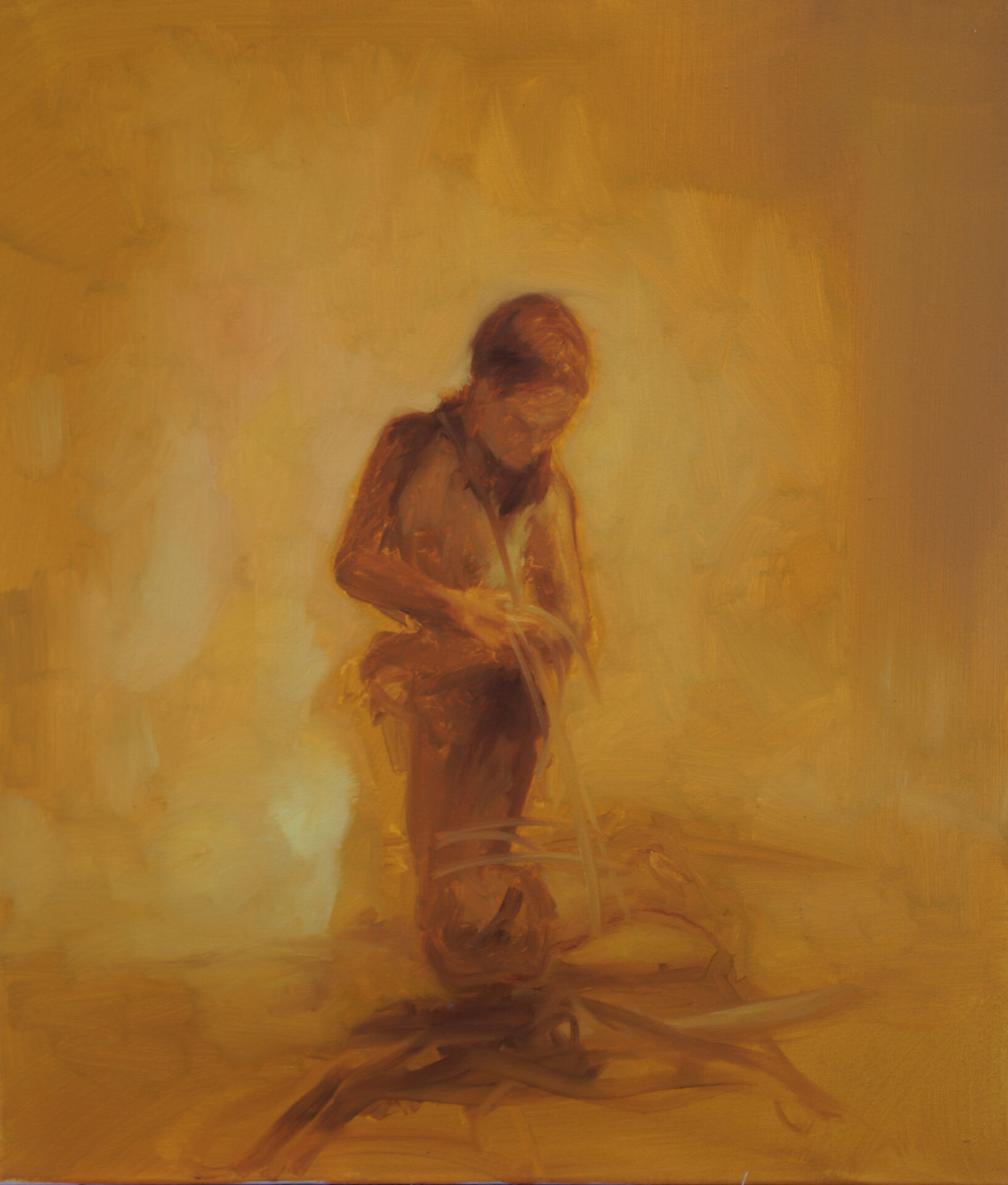 Daniel Beer, SCENIC 20-5, 60 x 50 cm, Öl auf Leinwand, 2020