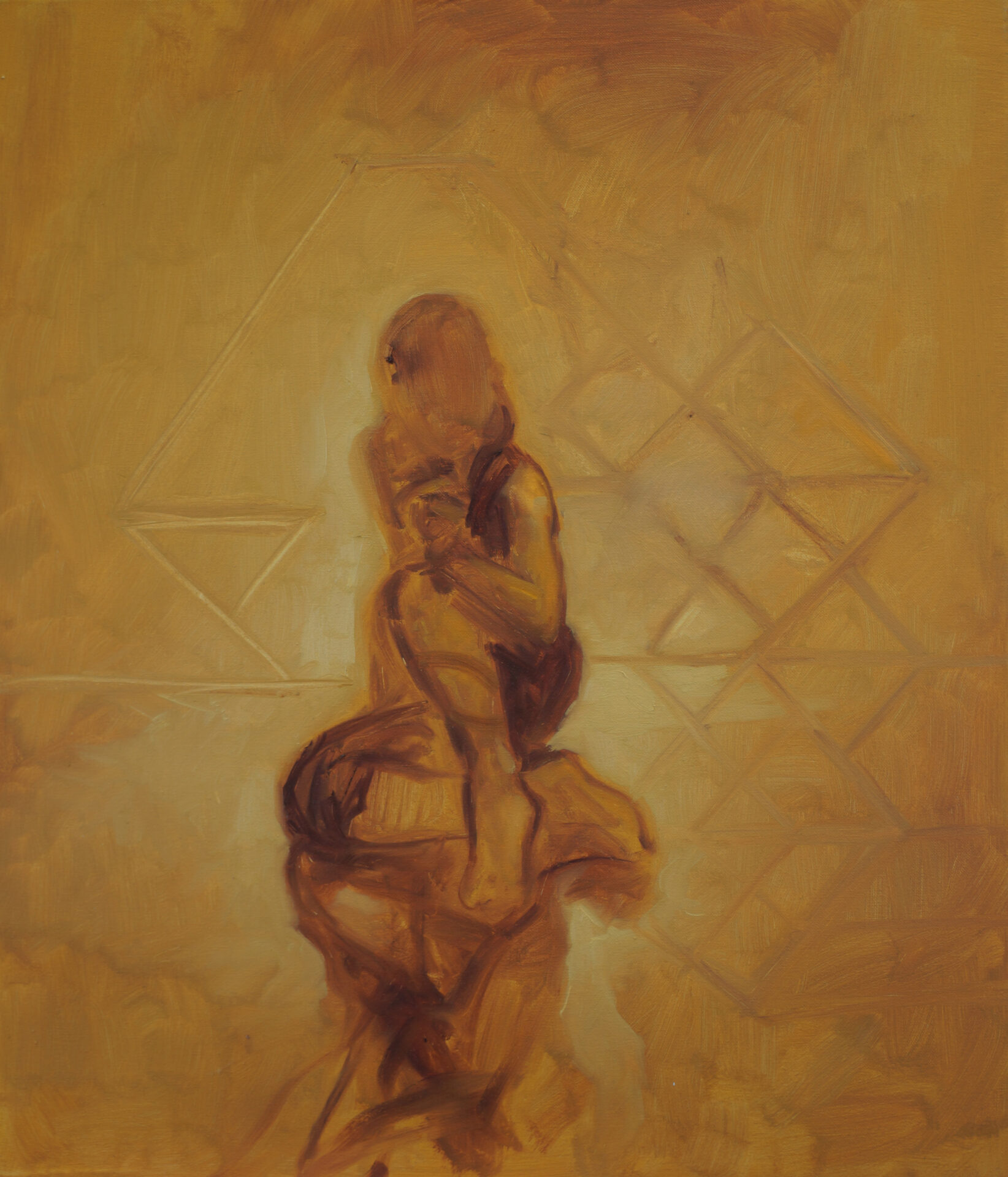 Daniel Beer, SCENIC 20-7, 60 x 50 cm, Öl auf Leinwand, 2020
