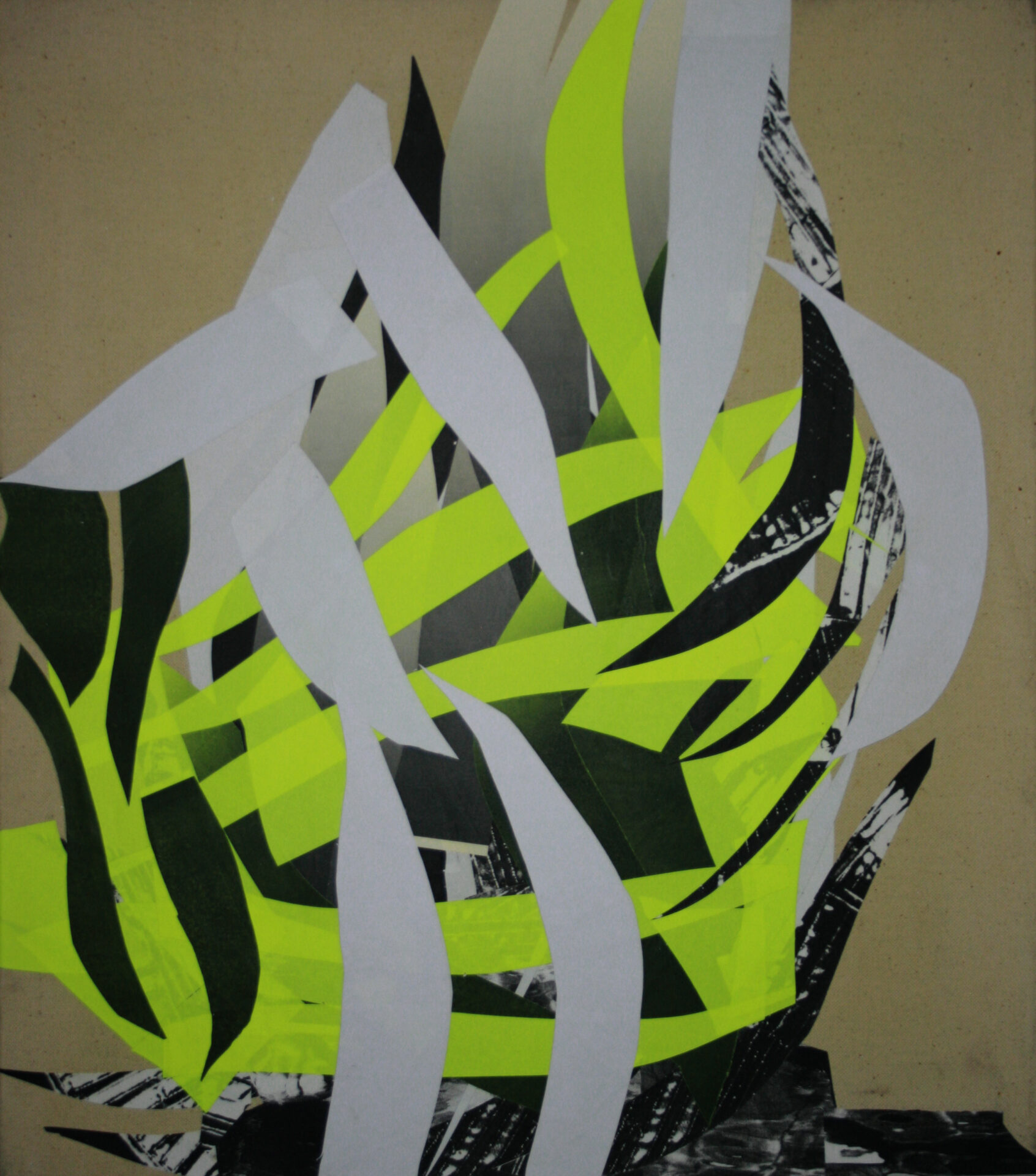 Daniel Beer, INFINITE ACTION on paper, 19-13, 50 x 55 cm, Papier auf Leinwand, 2019
